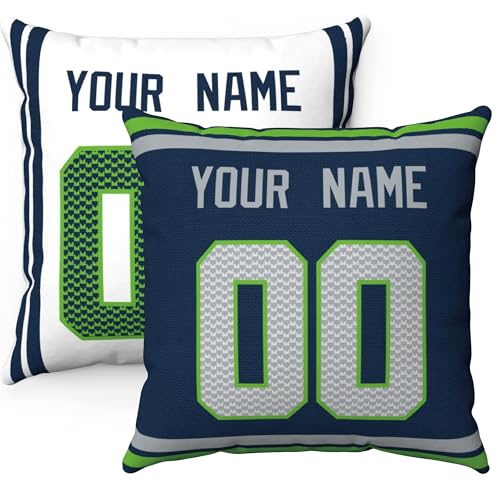 Image of ANTKING Seattle Throw Pillow Custom Any Name and Number Personalized Gift for Men Women Boys