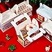 JOYIN 24 PCS 3D Christmas House Cardboard Treat Boxes for Holiday Xmas Goody Gift, Goodie Paper Boxes, School Classroom Party Favor Supplies, 4 Designs Candy Treat Cardboard Cookie Boxes