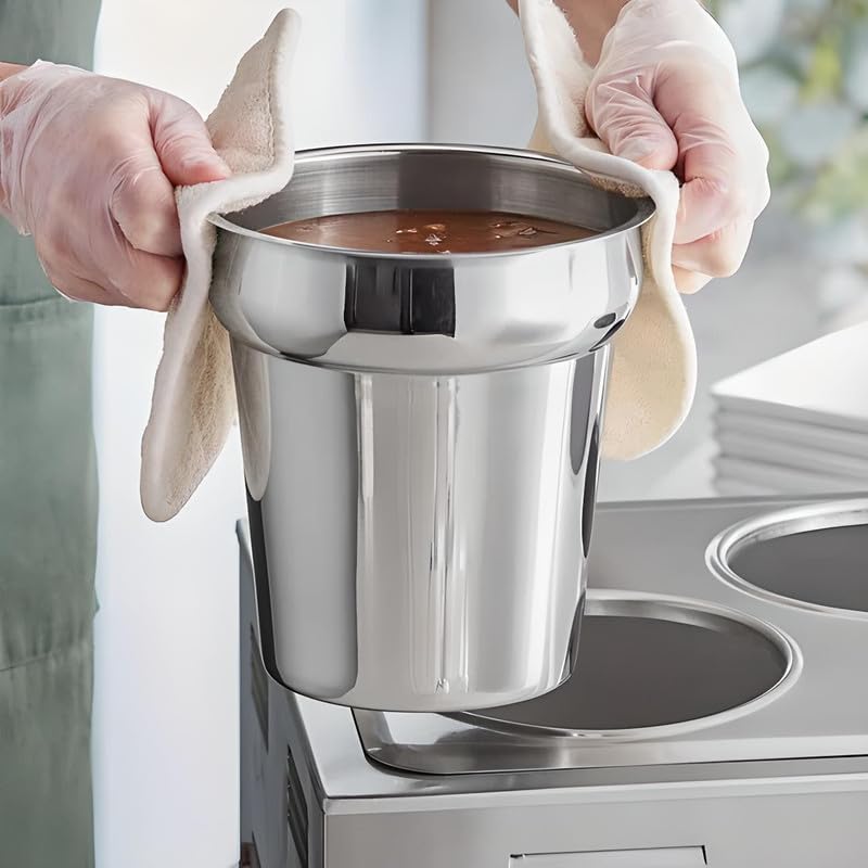 Miniatura 2 de OCS Parts Pro Series - Juego de 6 macetas de 4 cuartos de galón para verduras, olla de acero inoxidable de 7.81 x 7.5 pulgadas para salsas, sopas,