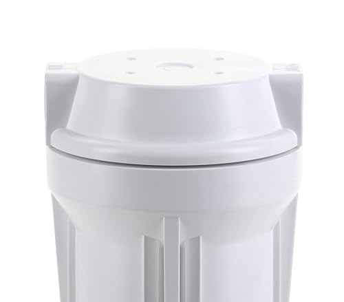Miniatura 2 de Hydronix HF2-10WHWH14, vivienda blanca de 10" con tapa plana blanca para sistemas de ósmosis inversa y filtración, puertos de 14"