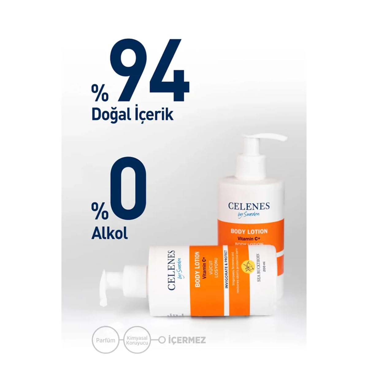 Celenes Sea Buckthorn Vücut Losyonu Tüm Cilt Tipleri (200 ml)