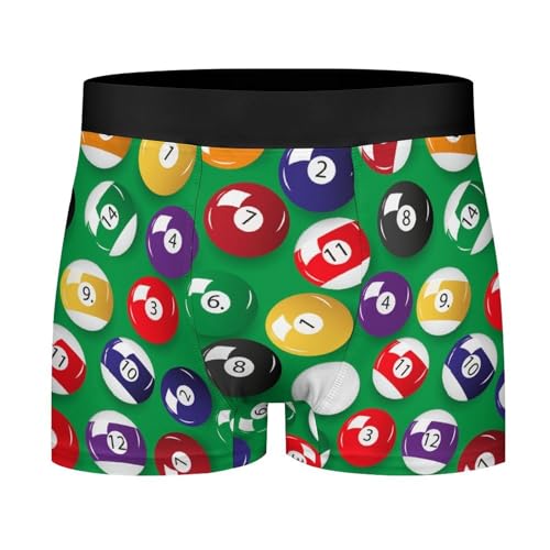 Billiards Eight Ball Pattern Underwear Mans Panties Breathable Bottom Underpant Bedroom Brief Indoor Underwears4