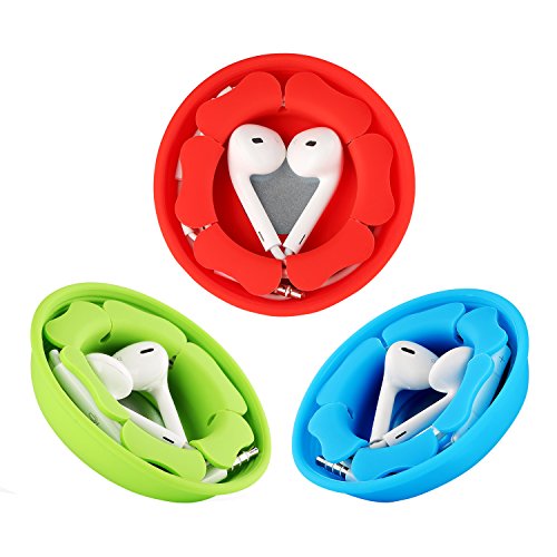 Earbud Case Holder Pack [3 Pack], MAIRUI Earphone Case Wrap Earbuds Nest Tangle-Free