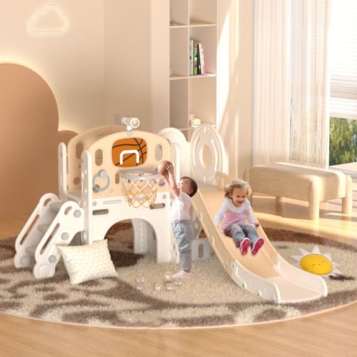 image for XJD 8 in 1 Toddler Slide Set, Kids Slide for Toddlers Age 1+, Toddler 