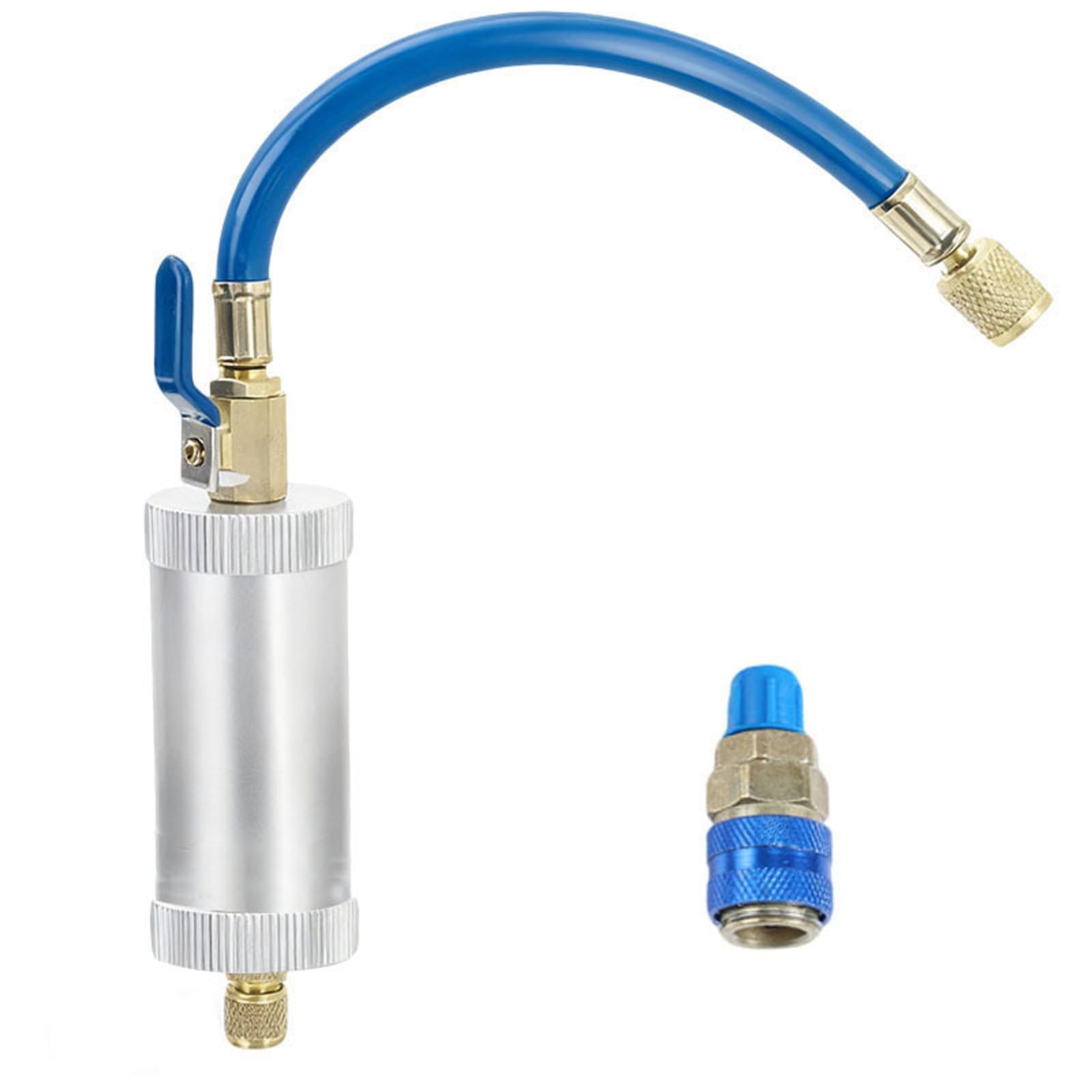 Hogtnd With Connector High Pressure A C Refrigerant Oil Injector With Refillable 2 Oz Tanks And 1/4 Thread For R134a And R12 Systems With A C Oil Injectors