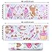 2 Sheets Unicorn Decal Stickers Unicorn Wall Decals Pattern Decoration for Birthday Christmas Children Bedroom Ornament（Color 1）