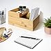 HOMESTEAD 3-Piece Stackable Bamboo Storage Box, Office Desk Organizer, Wooden Boxes for Makeup Drawer Organizer Bathroom, Office Supplies, Kitchen Utensils, Bamboo Storage Containers, Jewelry Tray