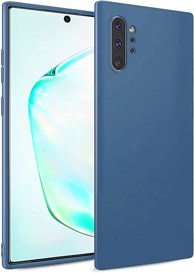 MuHadJiya Case for Samsung Galaxy Note 10 Plus Phone Cover,Ultra Thin Hard PC Case,Shockproof Lightweight Protective Case for Galaxy Note 10+(Blue) 6.8''