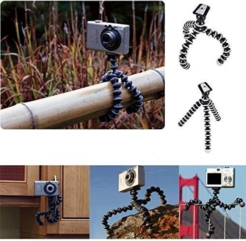 Asien (TM) Octopus Tripod with Adapter for Gopro Hero 3+/3/2/1 - Black + White