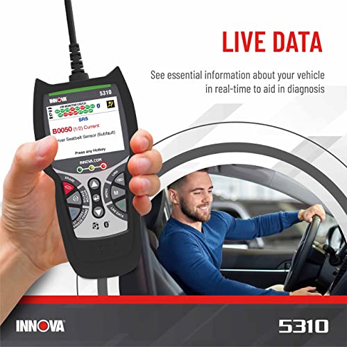 Innova 5310 - Obd2 Scanner Diagnostic Tool - Read/Erase Abs/Srs Codes, Reset Oil Light, Live Data, Battery/Alternator Test #TOP6