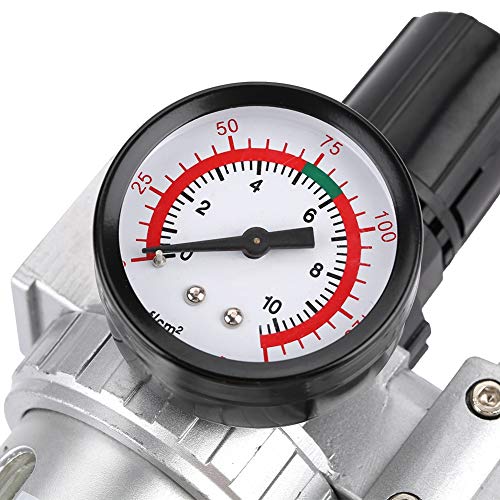 Ausla Luftkompressor Fallen Öl Wasserfilter Regler Schmiermittel 1/4in NPT Aluminium Pneumatisches Werkzeug mit Druck für Druckluftsystem