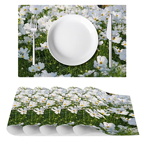 Sets de table blancs antidérapants et résistants à la chaleur pour repas chic - 3