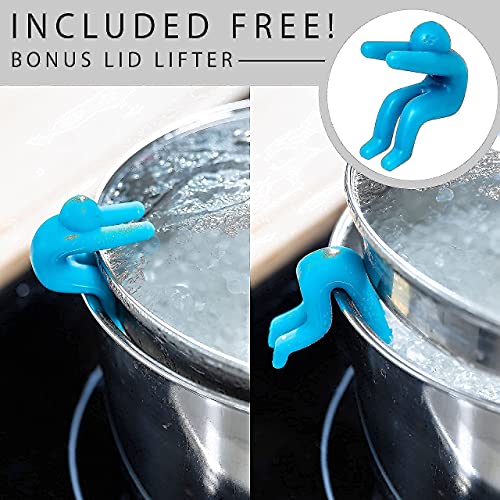Spoon Rest for Kitchen Counter – Pot Lid Holder and Spoon Holder – Multipurpose Gadget Keeps Countertops Clean - Bonus Lid Lifter - Image 4