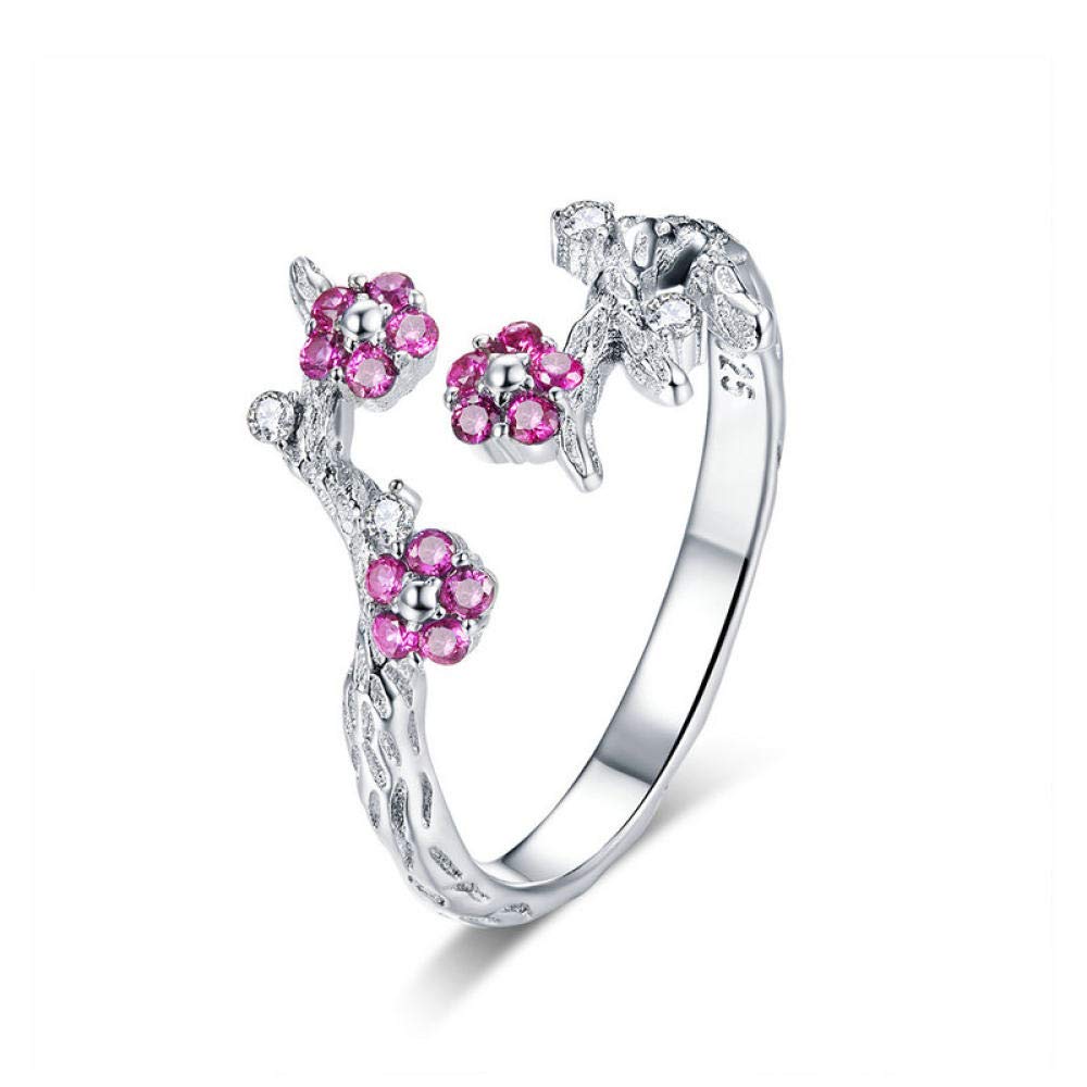 Anneau réglable fleurs de prun bague ajustable contre doigts gonflés - 7
