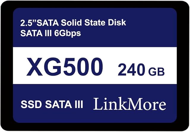 LinkMore XG500 240GB 2.5 SATA III (6Gb/s) Internal SSD, Solid State Drive, Up to 500MB/s for Latop and Pc