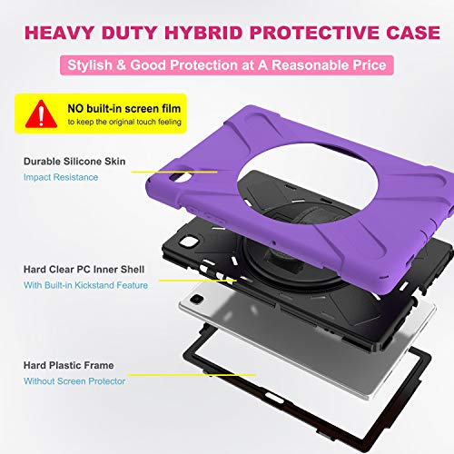 Coque Samsung Galaxy Tab A7 violette pour usage nomade et voyage