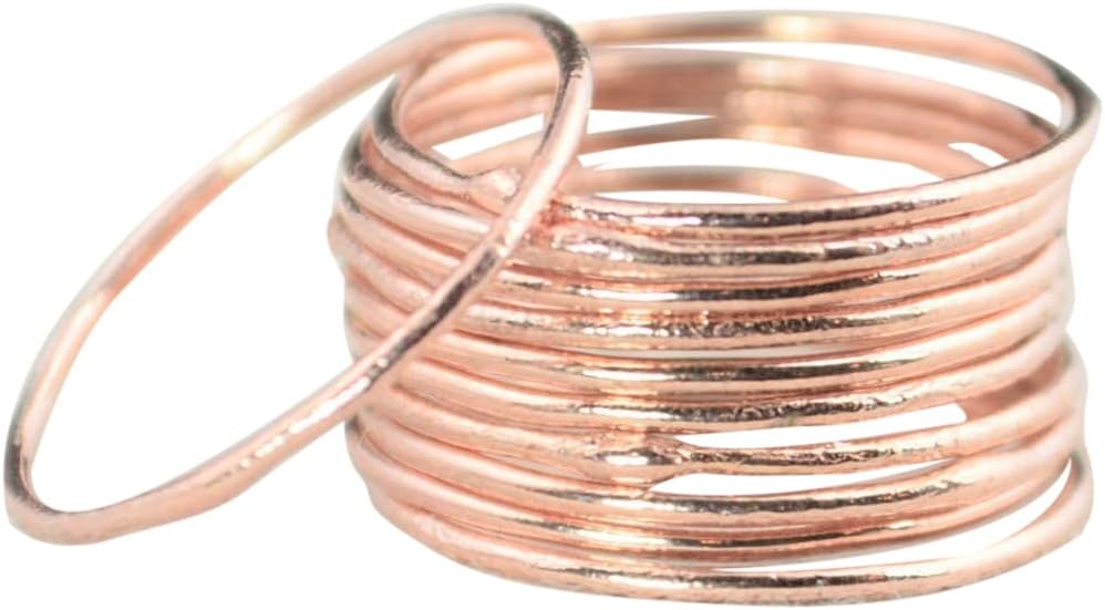 Thin Round Copper Stacking Rings (Sold individually)