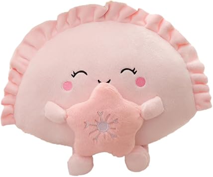 Cute Dumpling Plush Pillows Simulation Food Shaped Throw Pillows Creative Hugging Pillow Cartoon Stuffed Plush Cushion Pink, 35cm/13.8Inches