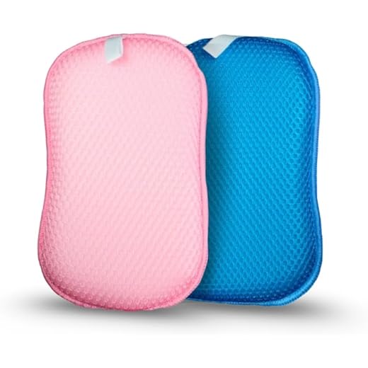 Unique Loofah Scrubber Pack - Blue/Pink