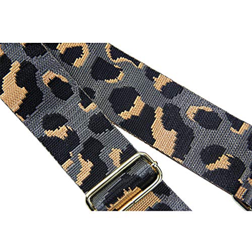 Image of Duwi Wide Purse Strap Multicolor Striped Guitar Style Strap Adjustable Canvas Crossbody Bag Strap