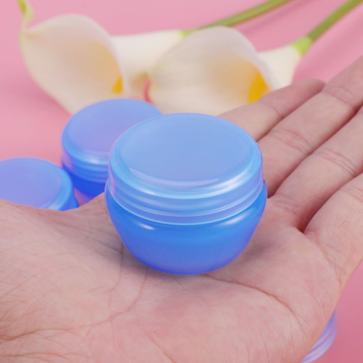 18pcs Lightweight Reusable Pp Cosmetic Sub Package Jars with Lids for Travel and Camping, Empty Cream Containers for Facial Cream Storage