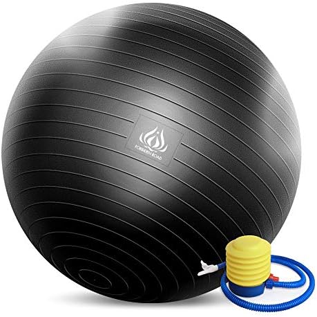 Forbidden Road Yoga Ball Exercise Ball for Workout,Stability, Fitness and Physical Therap with Pump