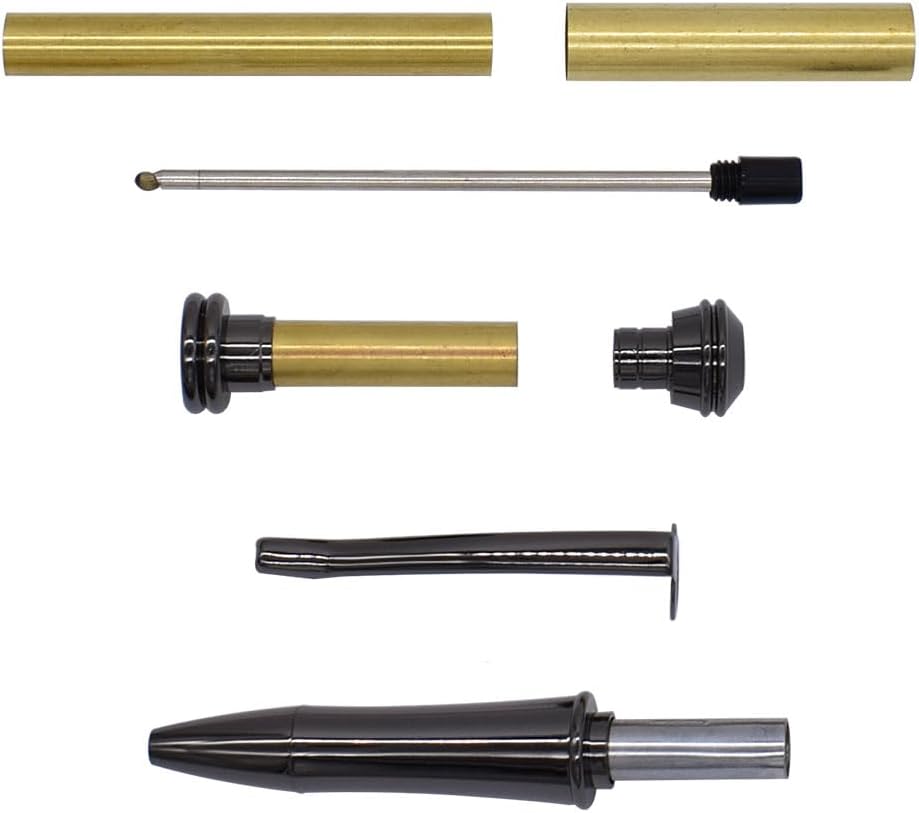 AS-BP669#-GM, DIYKITSMALL, Gun metal treasure ball pen kits, Woodturning Kit (10 pack)