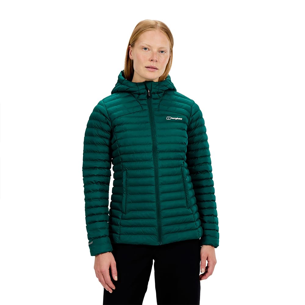Berghaus Women's Combust Reflect Down Jacket Long Coat | Durable Design | Water Resistant Insulated Jacket, Green, 16