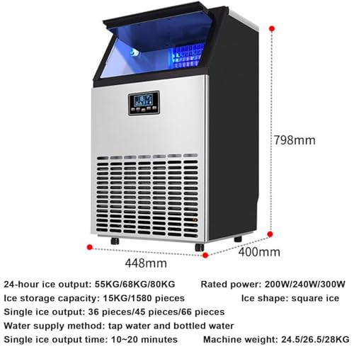 Machine à glaçons industrielle pour bars et restaurants de 68KG/24H