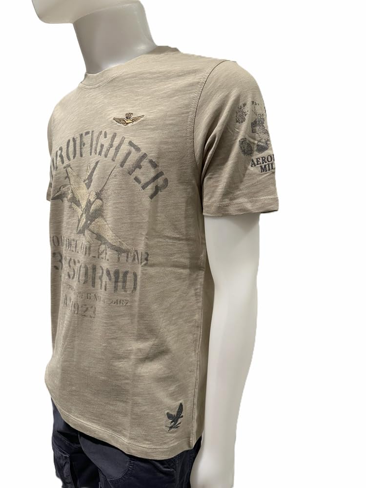 Aeronautica Militare t-Shirt TS2525 Eurofighter Typhoon 36° Stormo Maglia, Maglietta, Felpa, da Uomo