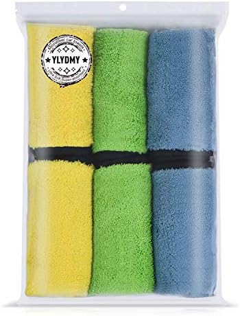 YLYDMY Microfibre Car Cleaning ClothsSuper Absorbent Ultra-Thick Dual Layer Car Drying Towels Microfiber Cloth for Car Cleaning and Polishing Washing and Detailing 12x12 in. Pack of 6