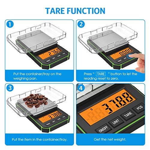 Amir Mini Digital Weighing Scale, 300G By 0.01G, Multifunctional Kitchen Scale, Pocket Scale, Food Scale, Jewelry Scale, Kitchen Scale 300G (Battery Included) #TOP3