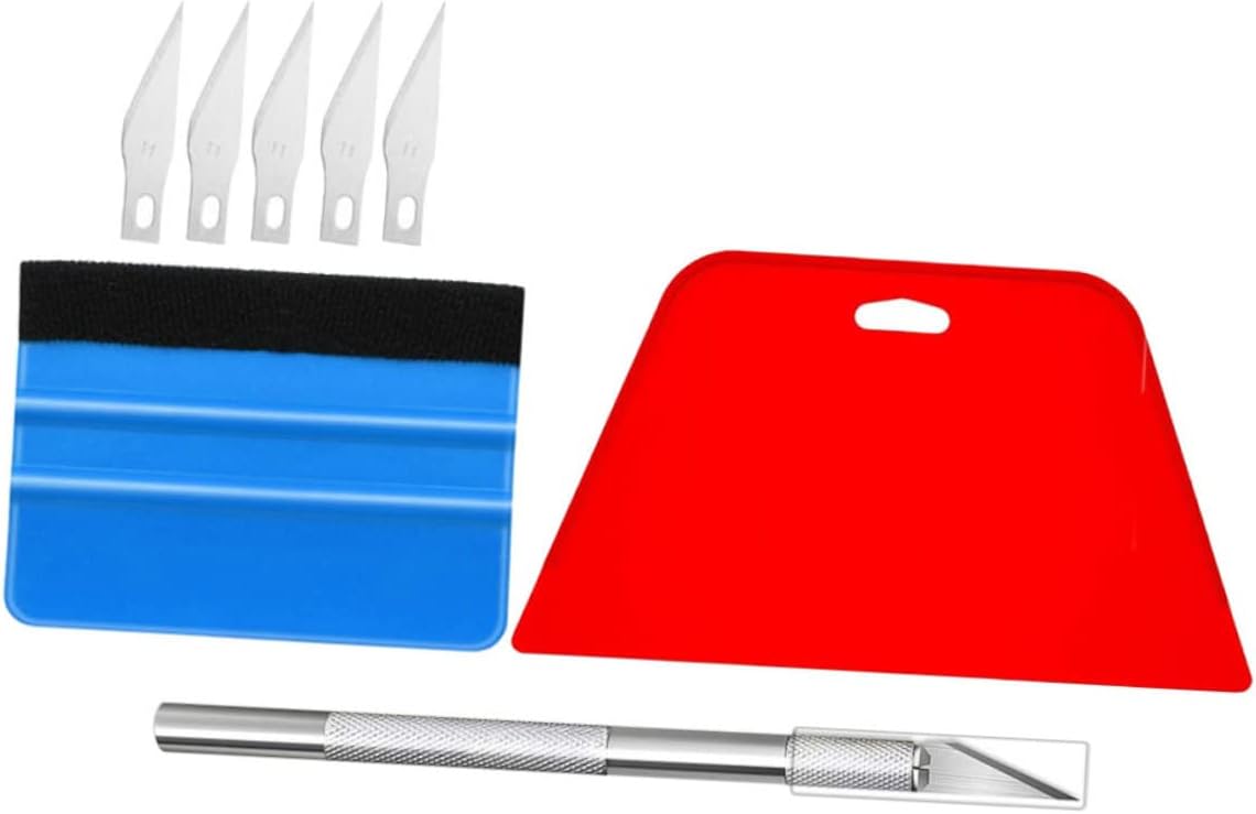 1set Automotive Window Tinting Tool Kit Tint Scraper Carving Cutter Blades for DIY and Professional Use for Tricky Areas and Multi-Application Use