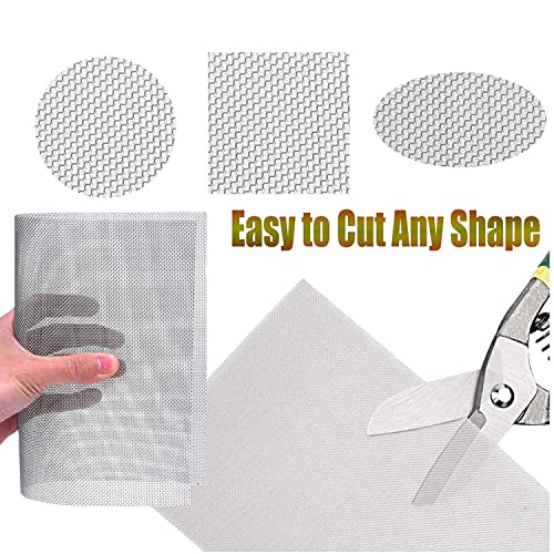 LIEOWYD Stainless Steel Woven Wire Mesh Woven Wire Mesh Stainless Steel Mesh Sheet Air Vent Mesh Mosquito Net for Windows, Mesh 0.5mm,Silver-40 Mesh-1x19m