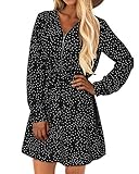 Saison: Dieses Winterkleid damen Herbst Langarm Blusenkleid Minikleid A-Linie ist für Frühling und Herbst sehr geeignet, auch für den aktuellen Trend reicht es aus.