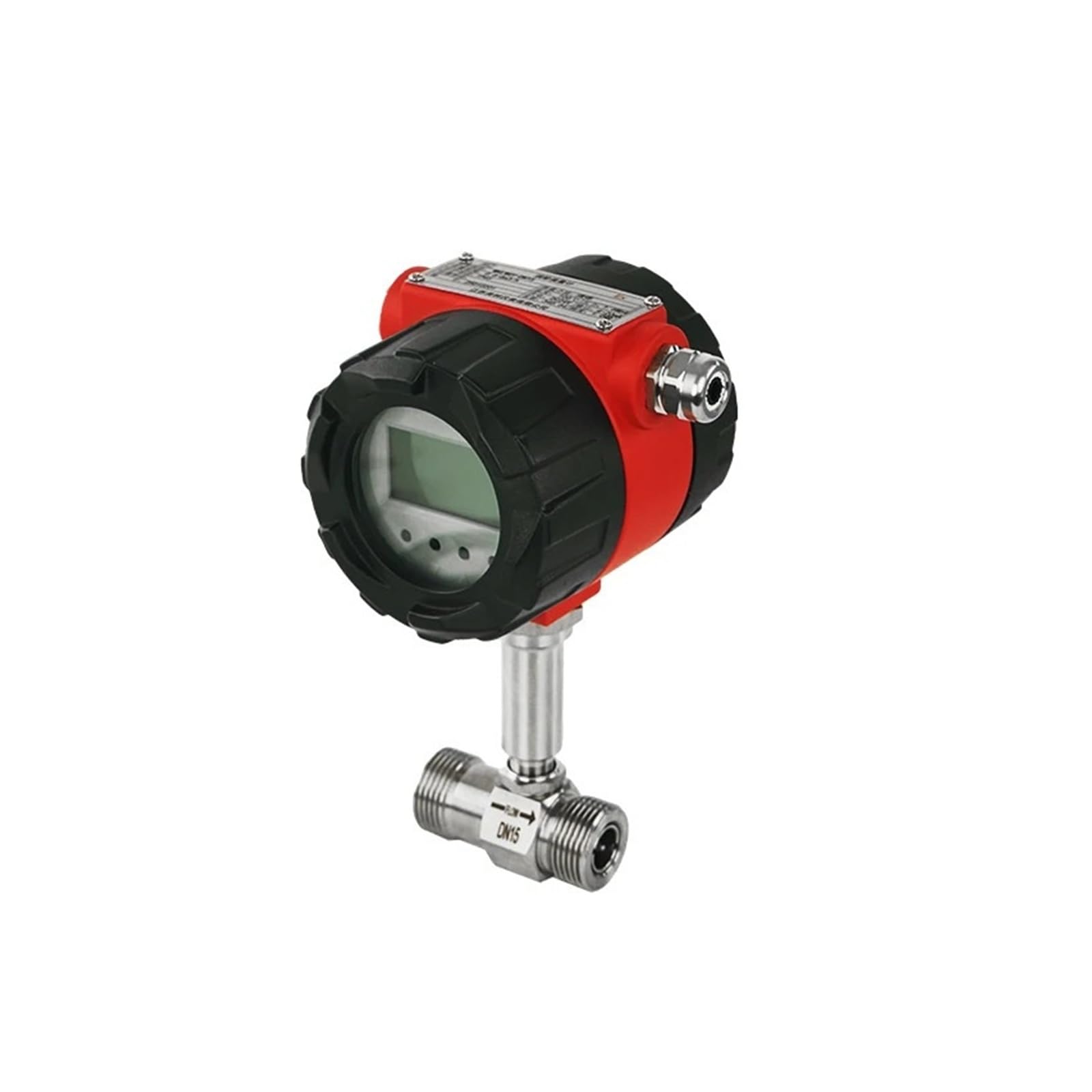 Medidor de caudal de líquido de turbina con pantalla LCD y conexión roscada. Medidor de caudal de agua electromagnético. Garantizar la estabilidad(DN32)
