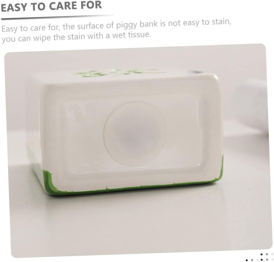 Hemoton Ceramic Mahjong Design Piggy Bank Boys and Girls Bank Decorative Coin Jar for Savings Box