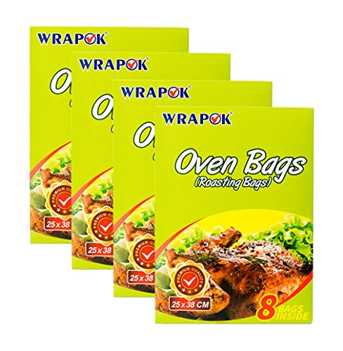 WRAPOK Oven Cooking Turkey Bags Small Size Ribs Baking Roasting Bags No Mess