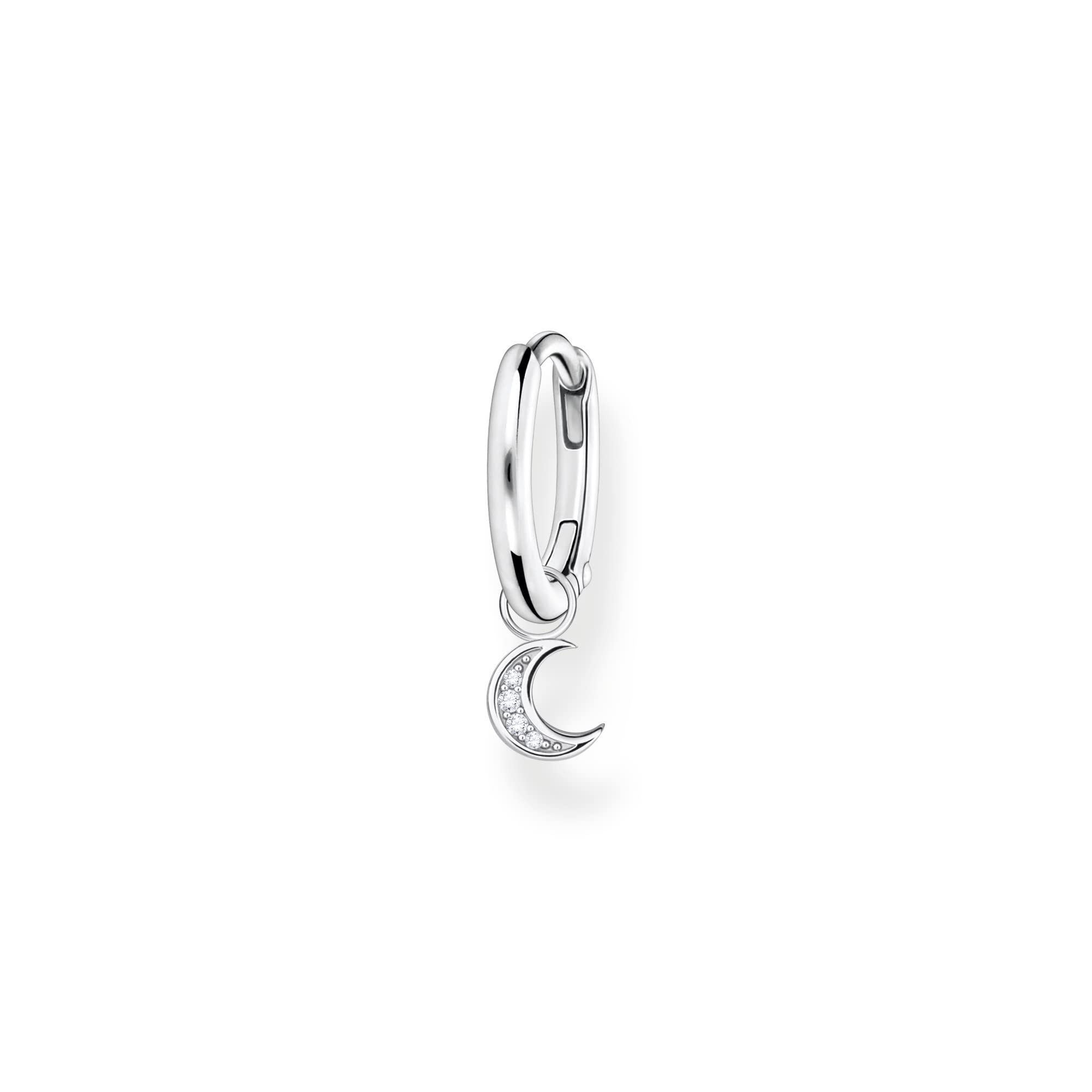 THOMAS SABO Single hoop earring with moon pendant silver 925 Sterling Silver