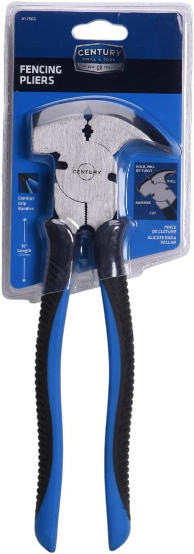 CENTURY Drill & Tool 72566 Fencing Pliers, 10"