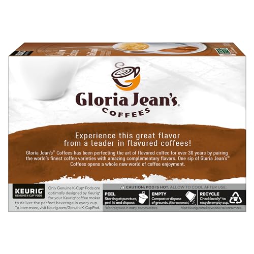Gloria Jean's Hazelnut Keurig Single-Serve K-Cup Pods, Medium Roast Coffee, 60 Count (6 Packs of 10)