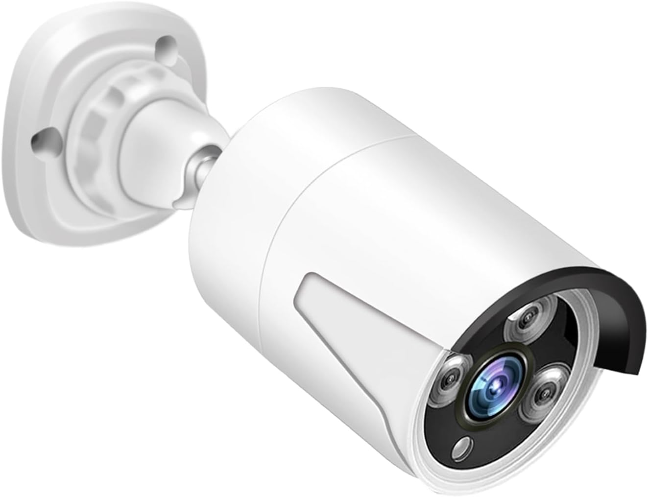 4MP 2560 * 1440 POE IP Security Surveillance 3.6mm HD Lens Bullet Camera with Mic, 3pcs Smart Dual Light AI Color Night Vision, IP67 Waterproof, Compatible NVR/RSTP