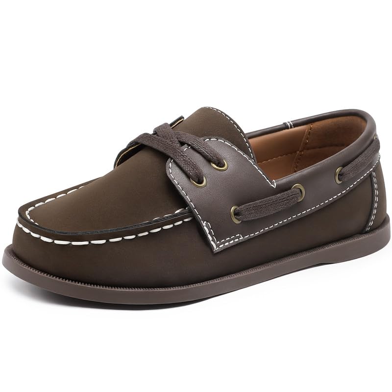 Image of HOMEHOT Boys Dress Shoes Slip on Boys Loafers Causal Lace up (Toddler /Little Kid /Big Kid)