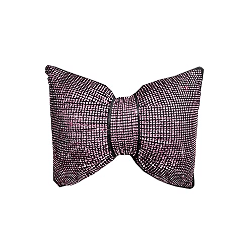 Coussin de nuque de voiture en strass rose brillant accessoire chic