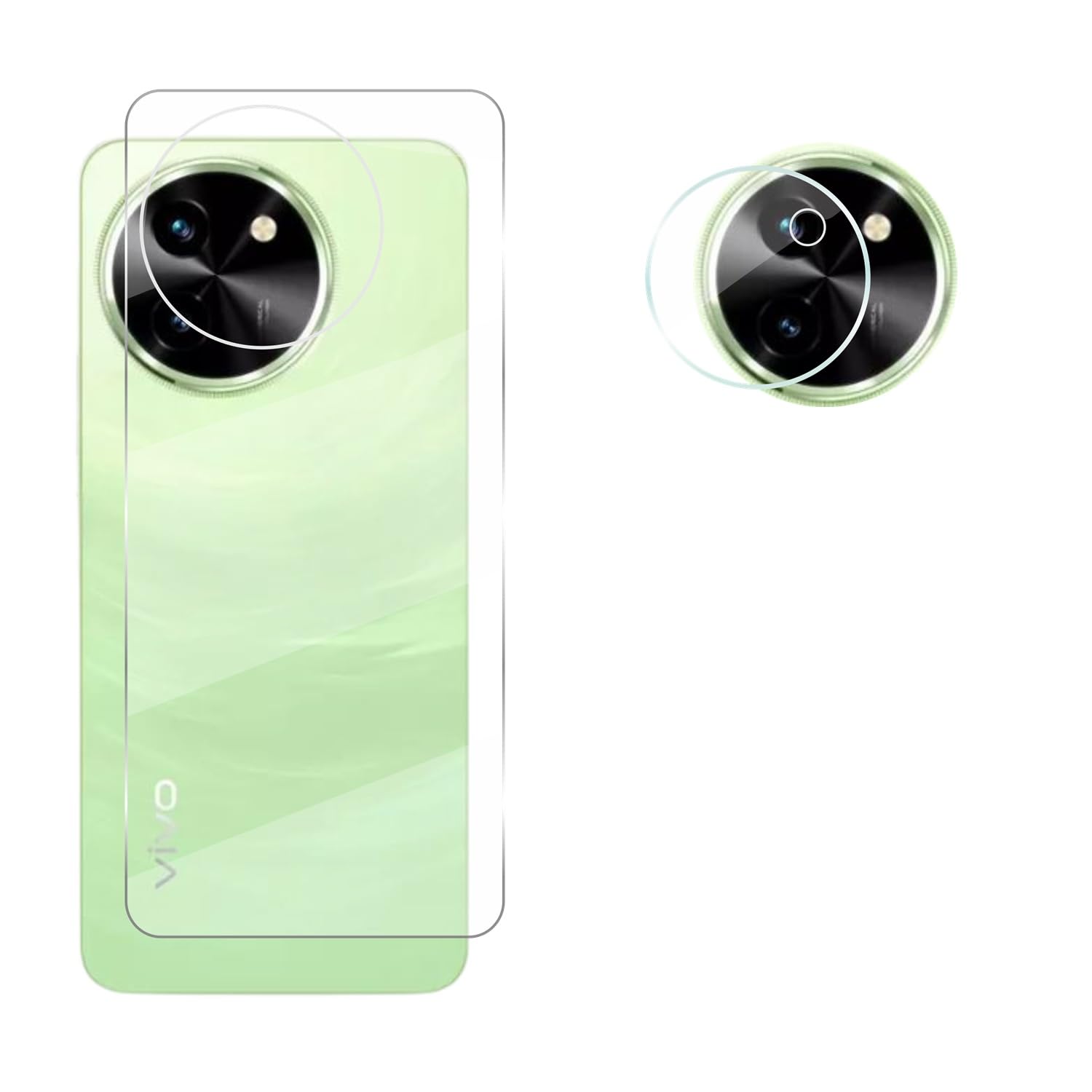 KTCOO 2in1 Combo Screen Protector for Vivo T3X 5G Camera Lens Nano Glass + Anti Scratch TPU Back Guard - |Back + Camera Guard| (B0D9BV1BD3) Amazon Price History, Amazon Price Tracker