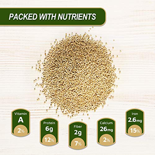 Baron’s Whole Grain Gluten Free Quinoa | 100% All Natural Raw Brown Superfood Seeds Cook In 15 Minutes! | Kosher For Passover (Kitniyot), Non Gmo, High Protein, Fiber & Iron | [2] 24.7Oz Bulk Jars #TOP1