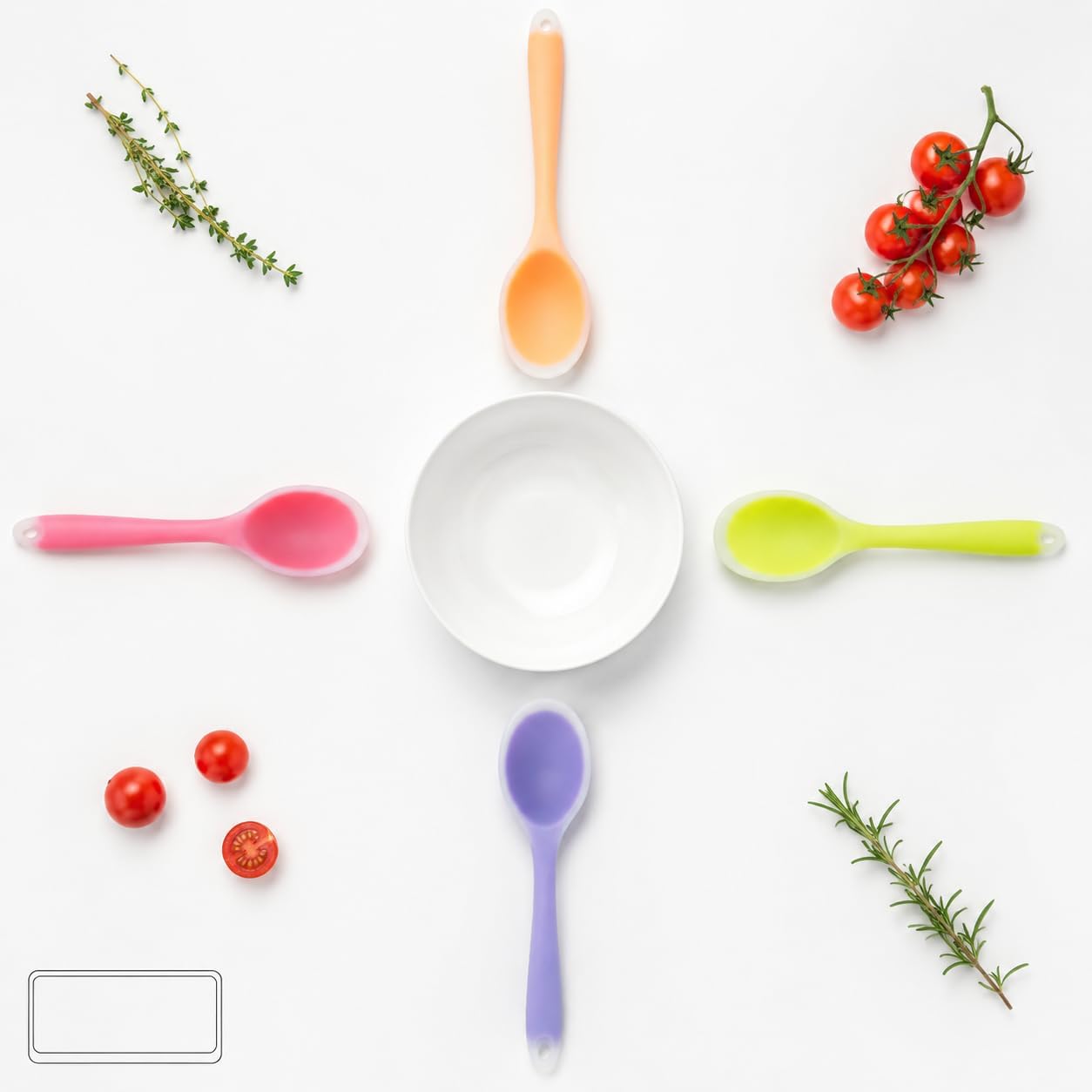 Lilaly 4 Pcs 8 Inch Silicone Spoon Cucharas De Silicona, Para Cocina Mixing Spoons, Cookware Silicone Cooking Spoons Suitable for Cooking Stirring Mixing Tools(Transparent Red, Orange, Purple, Green)
