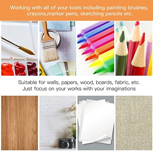 OOTSR 16 PCS Geometric Painting Stencils Set for Craft, 7.9" Plastic Art Template for Painting Wood Wall Floor Furniture Canvas Scrapbooking DIY, Reusable Paint Supplies Home Decor
