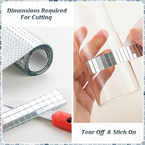 5400Pcs Mirror Mosaic Tiles, 5 X 5Mm Disco Tiles Self Adhesive, Square Disco Mirror Tiles, Disco 4D Ball Stickers For Diy Craft Party Decoration #TOP2