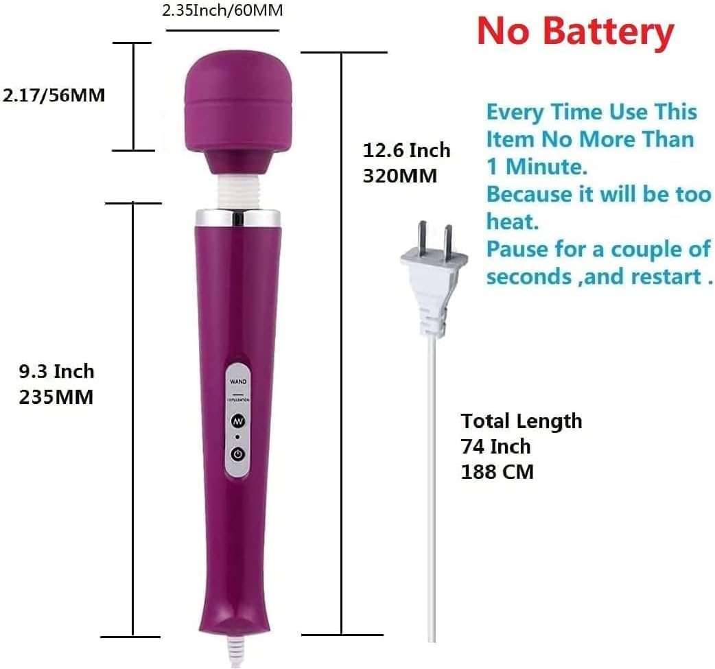 Vibrating Massager Powerful Electric Back for Sports Recovery Muscle Aches Body Pain Shoulder Foot Massage (Purple Big Massage)